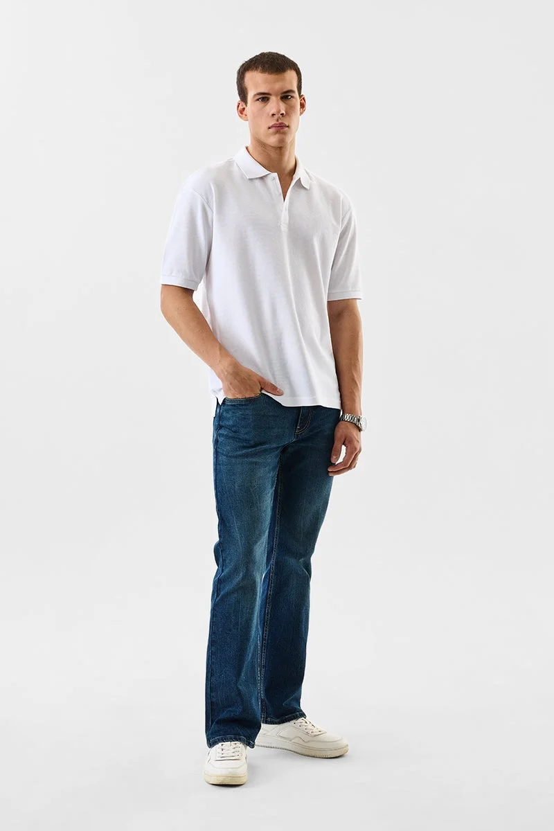 SNITCH 100% Cotton Regular Fit Polo T-Shirt